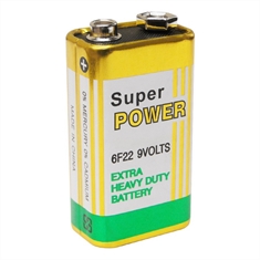 BATERIA 9V 6F22 SUPER POWER EXTRA HEAVY DUTY